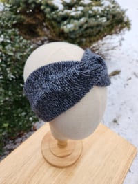 Image 1 of Wool Ear Warmer Headband- Charcoal