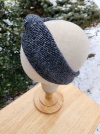 Image 2 of Wool Ear Warmer Headband- Charcoal