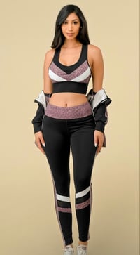 3-Piece Leopard Hoodie and Leggings Active Set