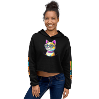 Image 1 of BACON THE CAT Crop Hoodie