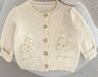 Image 1 of Cardigan Floral Embroidery Cream 