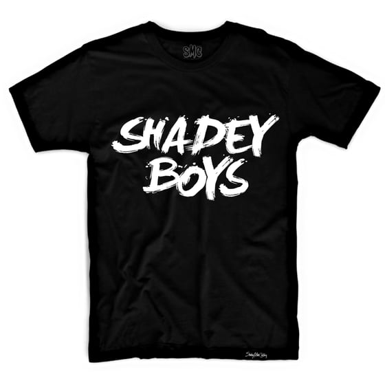 Image of Shadey Boys shirt (White/Black) PUFF Print