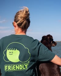 Image 2 of Friendly* T-shirt / Green + Lime