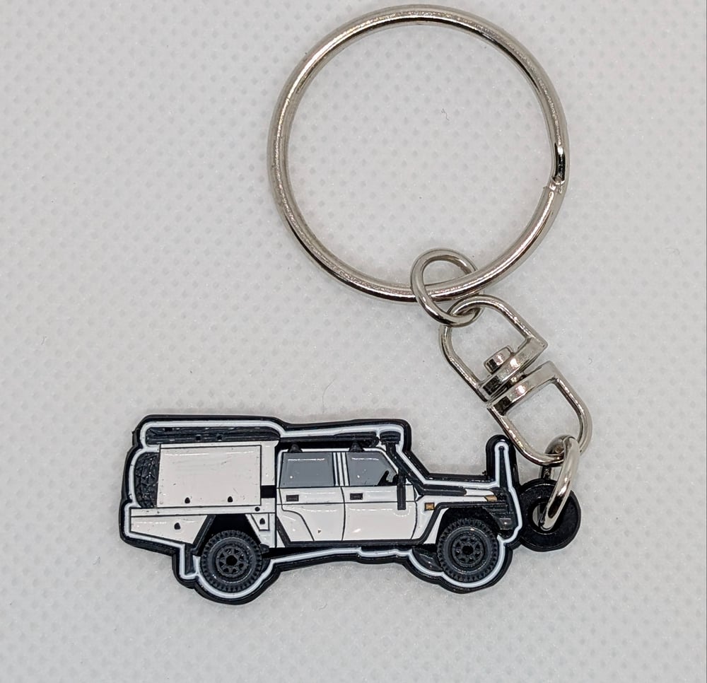 Image of AdventuRing Keychains 79 Series Landcruiser Dual Cab Keyring