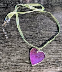 Image 1 of Valentine's heart necklace/Resin jewelry/Gift for her/Heart pendant/Resin necklace