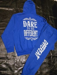 Image 2 of BLUE & WHITE "DIFFERENT" JOGGERSETS