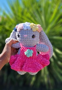 Image 2 of Handmade Crochet Flower Bunny