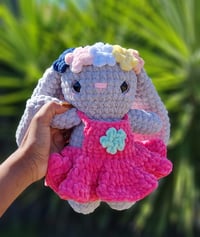 Image 1 of Handmade Crochet Flower Bunny