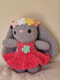 Image 4 of Handmade Crochet Flower Bunny