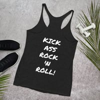 Image 2 of Women's Racerback Tank w/ back lettering