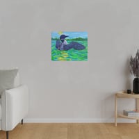Image 3 of Loon painting print Matte Canvas, Stretched, 0.75" 16"x20"