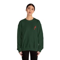 Image 4 of Christmas Cardinal Mistletoe Embroidered Sweatshirt