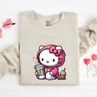 Image 1 of Pink Coffee Hello Kitty Sweatshirt