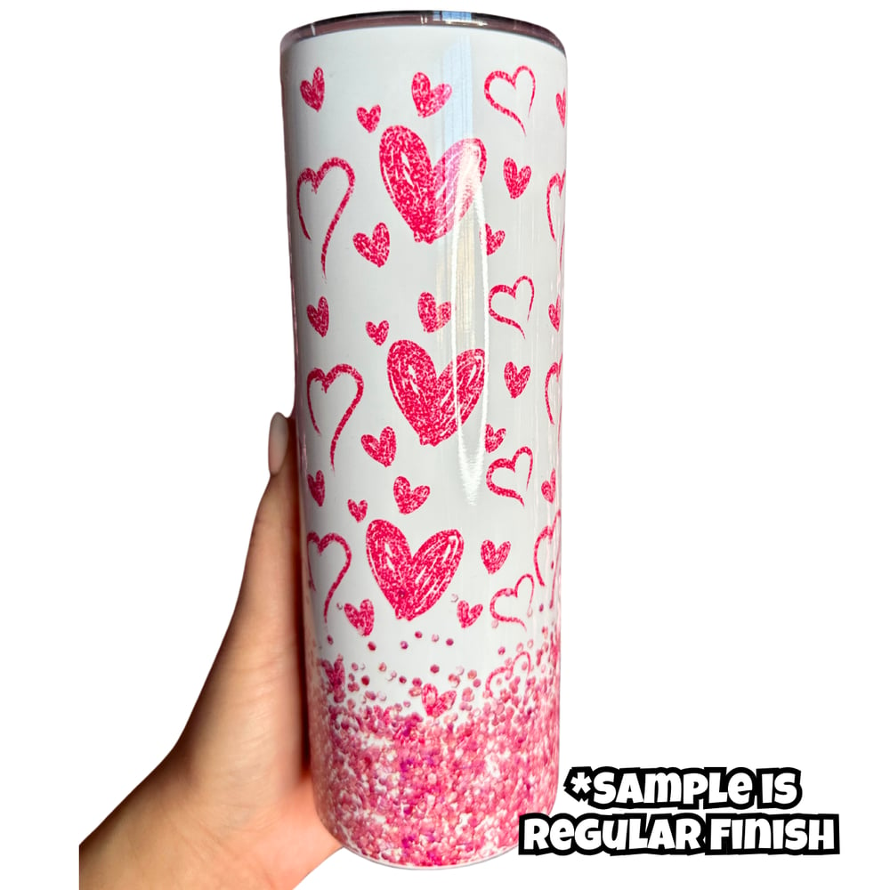 Image of Pink Valentine Hearts 20oz Tumbler💕