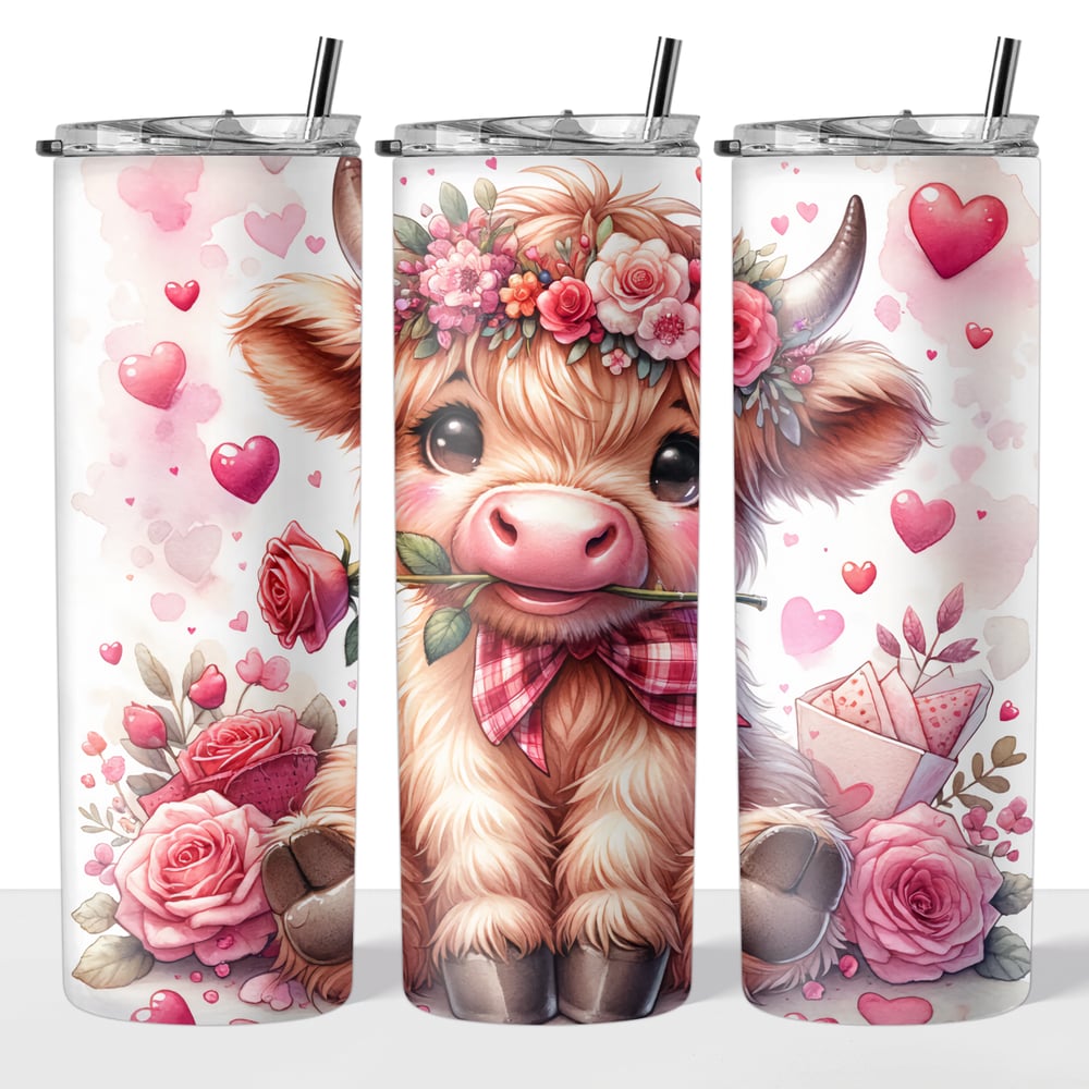 Image of Rose Cow 20oz Tumbler🌹🐮