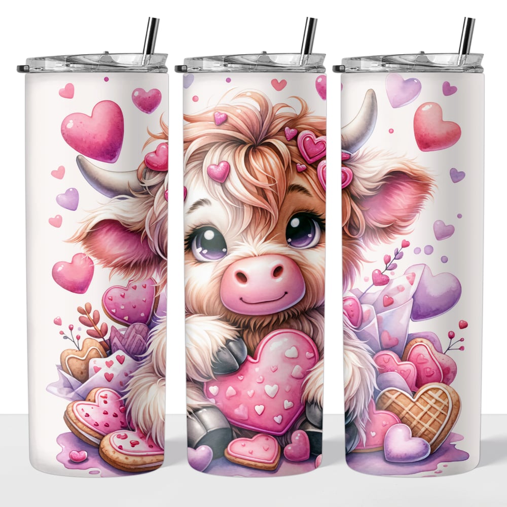 Image of Valentine Cow 20oz Tumbler🐮💝