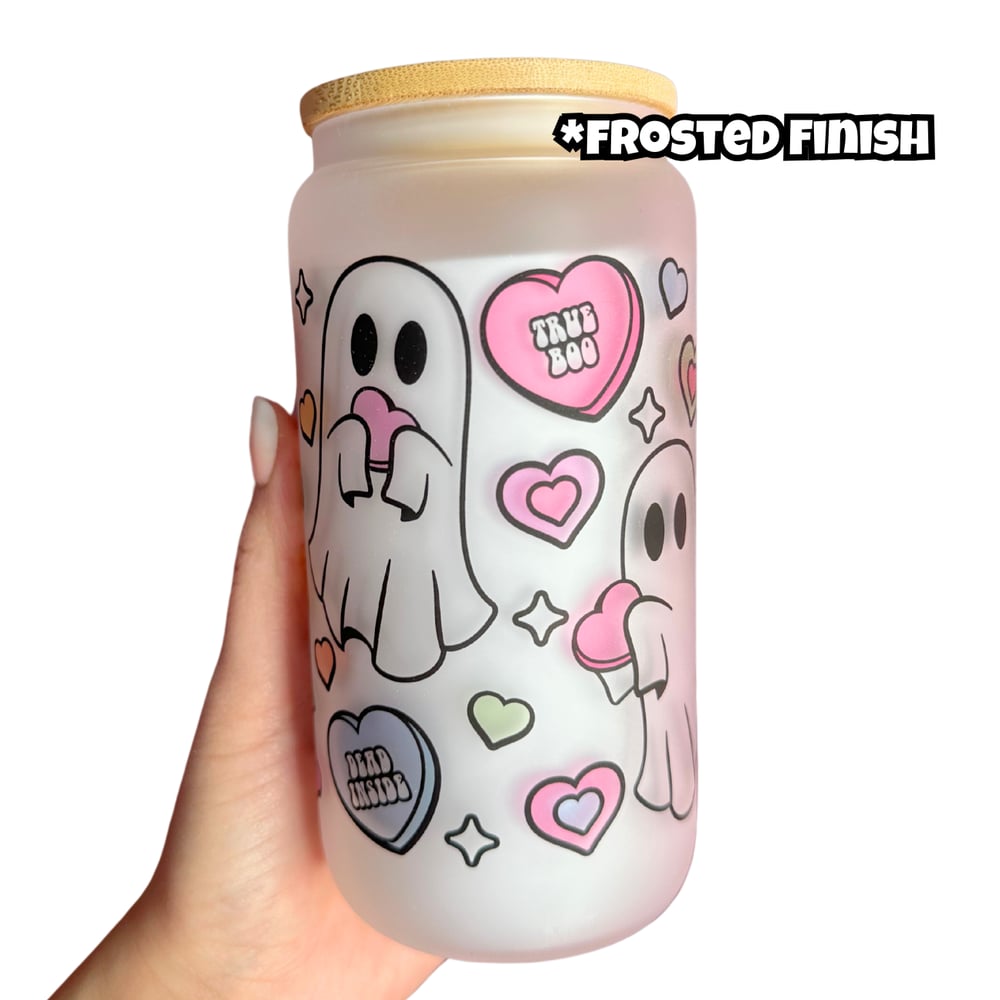 Image of Valentine Ghosts 16oz Glass Cup👻💝