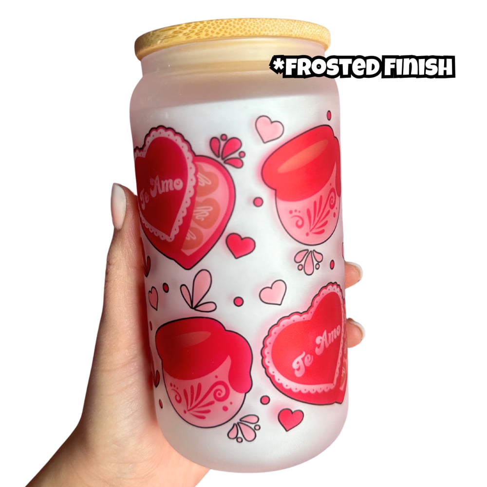 Image of Te Amo 16oz Glass Cup❤️