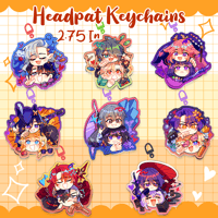 Image 2 of Genshin/HSR Headpat Keychains