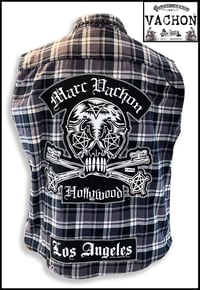 Image 1 of Marc Vachon Custom BNW KBS sleeveless Flannel shirt Size 2X-Large