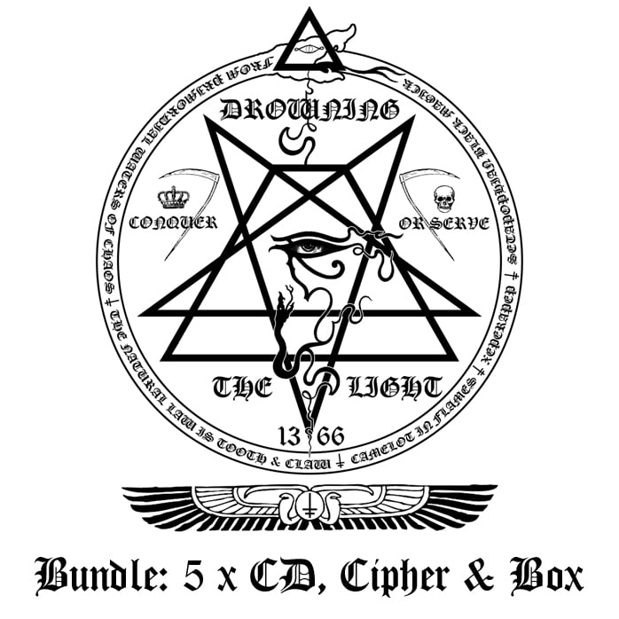 Pre-Order: Bundle: Drowning the Light - "Conquer or Serve" 5 x CDs & Box/Cipher