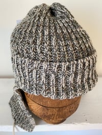 Image 6 of Beanie with flaps - Grey stone £55.00