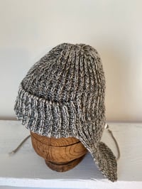 Image 10 of Beanie with flaps - Grey stone £55.00