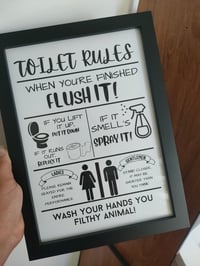 Image 2 of Toilet Rules Print