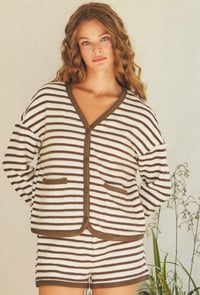 Image 2 of Cocoa stripe cardi