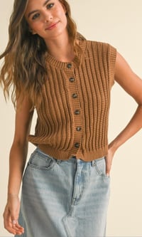 Image 1 of Toffee ribbed sweater