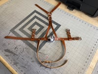 Image 2 of Leather Training Harness Gag - Version 2 (Brown Leather)