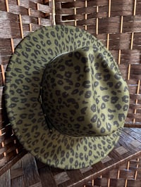 Olive/Black leopard Hat