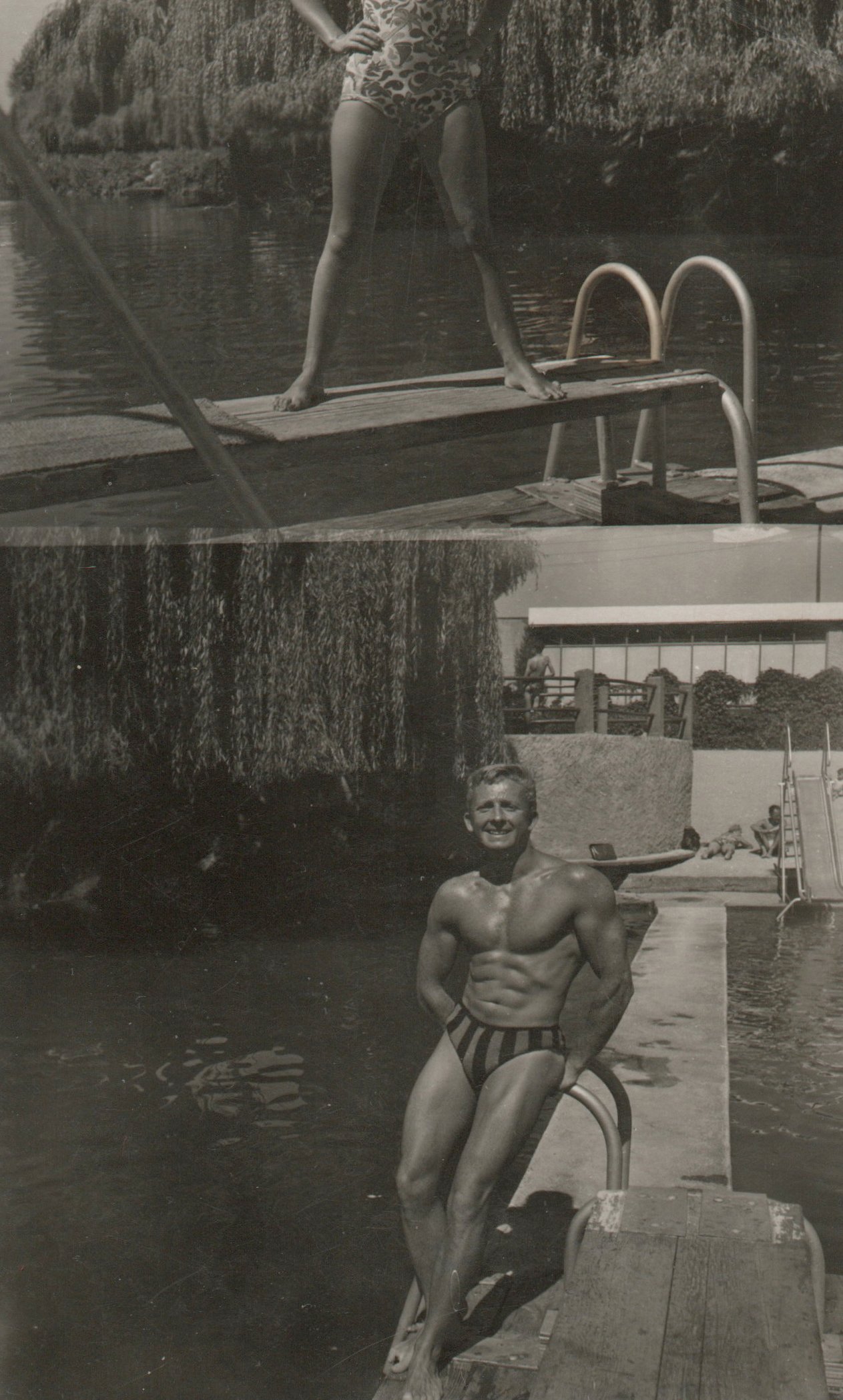 Image of Anonyme: double exposure of a bodybuilder, ca. 1960