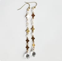 Image 7 of Clover + Quartz Earrings