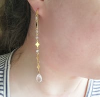 Image 5 of Clover + Quartz Earrings