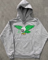 Image 1 of EAGLE SKULL HOODIE GREY