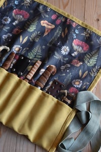 Image 1 of Woodland cotton canvas tool roll