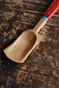 Image 2 of Large chip carved cherry eating spoon