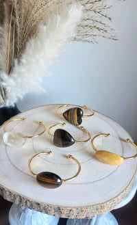 Image 1 of Gemstone Bangles| Electroplated Gold
