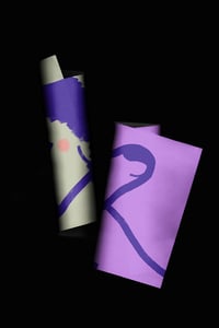 Image 2 of Poster - Einhorn / Grau & Lila
