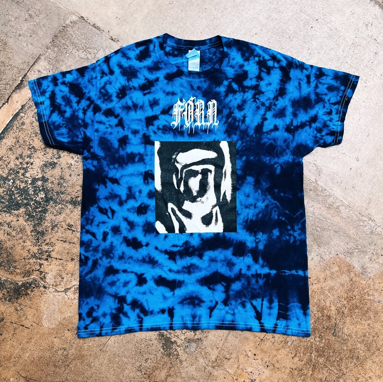 Image of R.O.T.S.WEILIN T-Shirt - Tie Dye Blue/Black