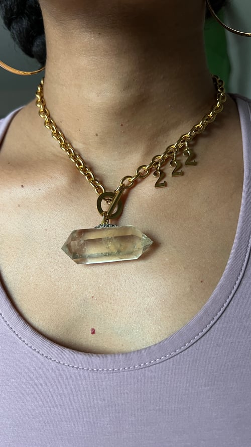 Image of MY ROCK • Citrine Angel Number Necklace