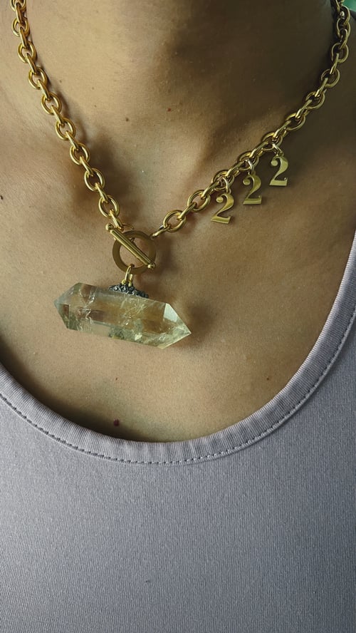 Image of MY ROCK • Citrine Angel Number Necklace