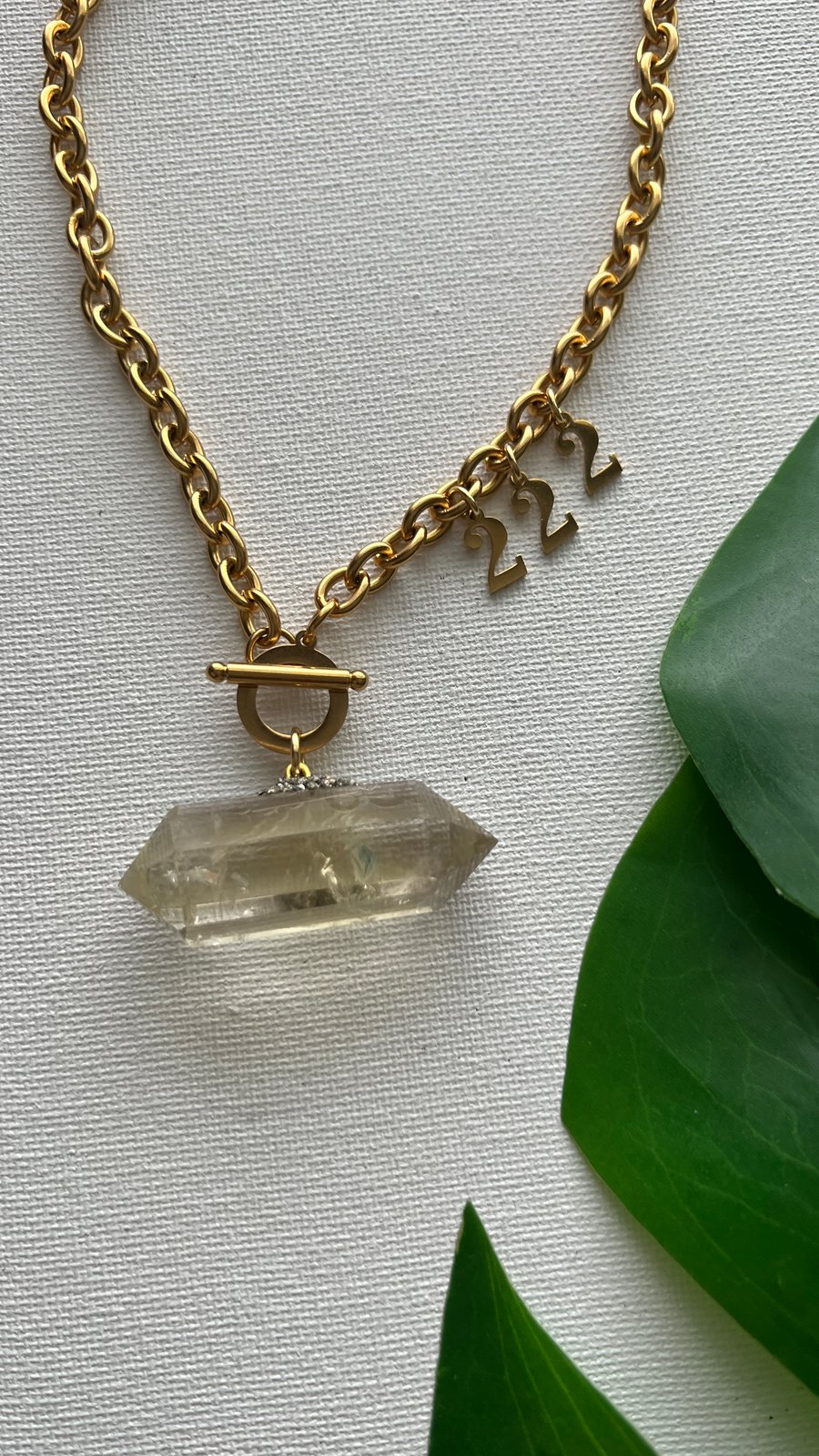 Image of MY ROCK • Citrine Angel Number Necklace