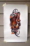 ORIGINAL PRINT DEER