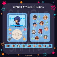 Image 2 of Persona 3 Acrylic Keychain & Wrist Lanyard | Makoto or Kotone Versions