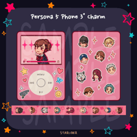 Image 3 of Persona 3 Acrylic Keychain & Wrist Lanyard | Makoto or Kotone Versions