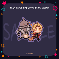 Image 2 of Fullmetal Alchemist Elric Brothers Mini Acrylic Charm