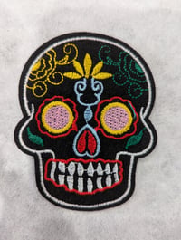 Image 1 of Sugar Skull Black Patch