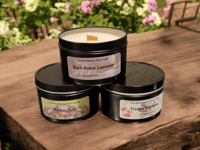 6 oz Soy Wax Wooden-Wick Candle Tins